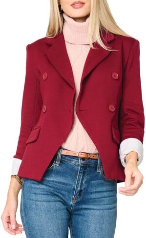 السترة المزدوجة للسيدات ، وارتداء العمل غير الرسمي ، وسترة السترة المركبة مفتوحة السترة طويلة الأكمام الطويلة in Kuwait