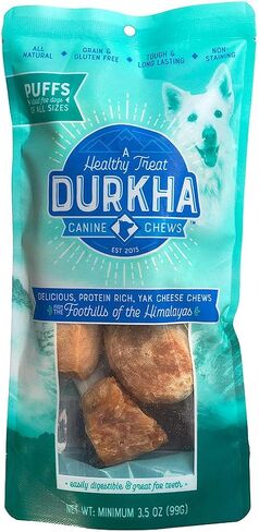 Yak Cheese Chews: Himalayan Yak Cheese Dog Chews- Natural, Healthy & Long Lasting Dog Treats - Grain, Gluten & Lactose-Free Rawhide Alternatives, For Dogs 55 lbs and Smaller, Single Large Stick in Kuwait