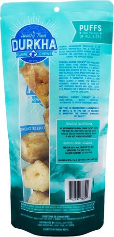 Yak Cheese Chews: Himalayan Yak Cheese Dog Chews- Natural, Healthy & Long Lasting Dog Treats - Grain, Gluten & Lactose-Free Rawhide Alternatives, For Dogs 55 lbs and Smaller, Single Large Stick in Kuwait