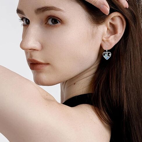 أقراط فرس البحر S925 فضة المحيط فرس البحر أقراط فرس البحر أقراط فرس البحر قطرة متدلية أقراط الشاطئ مجوهرات للنساء أفضل صديق ابنة عيد ميلاد هدايا عيد الميلاد in Kuwait