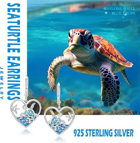 أقراط فرس البحر S925 فضة المحيط فرس البحر أقراط فرس البحر أقراط فرس البحر قطرة متدلية أقراط الشاطئ مجوهرات للنساء أفضل صديق ابنة عيد ميلاد هدايا عيد الميلاد in Kuwait