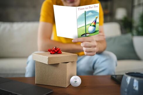 Golf Birthday Card with a Red Envelope - Linen Cardstock - Funny Golf Birthday Card for Dad, Father-in-Law or Boyfriend in Kuwait