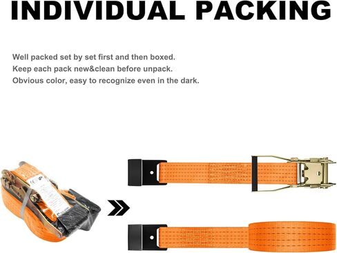 8 عبوات من أشرطة السقاطة مقاس 2 بوصة شديدة التحمل بطول 30 قدمًا وخطاف مسطح باللون الأزرق ومعدات الأشرطة المسطحة التي تربط أسفل السقاطة حمل العمل 6600 رطل، قوة الكسر 10000 رطل in Kuwait