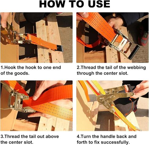 8 عبوات من أشرطة السقاطة مقاس 2 بوصة شديدة التحمل بطول 30 قدمًا وخطاف مسطح باللون الأزرق ومعدات الأشرطة المسطحة التي تربط أسفل السقاطة حمل العمل 6600 رطل، قوة الكسر 10000 رطل in Kuwait