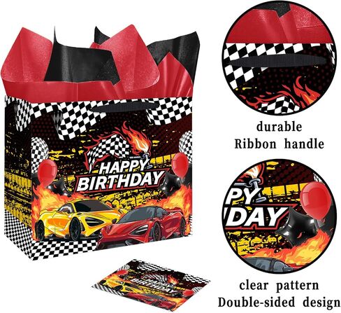 Jiaoiudi Soccer Party Bags with Tissue Paper Greeting Card Soccer Goodie Bags Large Soccer Gift Bags with Handles in Saudi Arabia