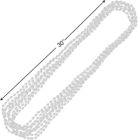 Silver Metallic Bead Necklaces, Party Accessory, 48 Ct. in Saudi Arabia