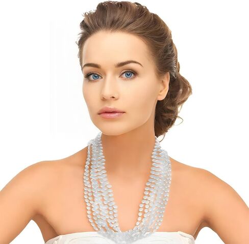 Silver Metallic Bead Necklaces, Party Accessory, 48 Ct. in Saudi Arabia