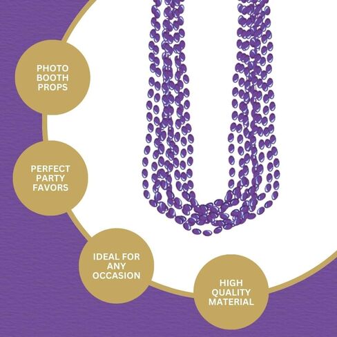 Silver Metallic Bead Necklaces, Party Accessory, 48 Ct. in Saudi Arabia
