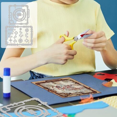 MAYJOYDIY Gnome Worker Metal Die Cuts Gnome Repair Tool Cutting Dies Tool Box Gear Workman Carbon Steel Embossing Stencils for DIY Card Scrapbooking Photo Album Craft Decor in Kuwait