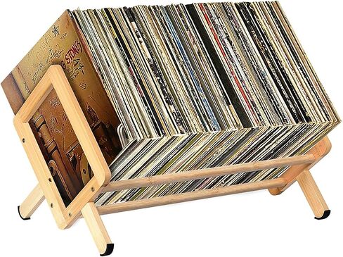 Bamboo Desktop Bookshelf ، منظم رفك المكتب المكتبي الرجعية ، رف الكتب من الطاولة ، رفوف حامل المجلات الكبيرة للمكتب المنزلي ، مائلة للكتب لمجلات الكتب ملفات ملفات CDS ، براون in Saudi Arabia