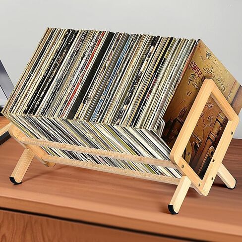 Bamboo Desktop Bookshelf ، منظم رفك المكتب المكتبي الرجعية ، رف الكتب من الطاولة ، رفوف حامل المجلات الكبيرة للمكتب المنزلي ، مائلة للكتب لمجلات الكتب ملفات ملفات CDS ، براون in Saudi Arabia