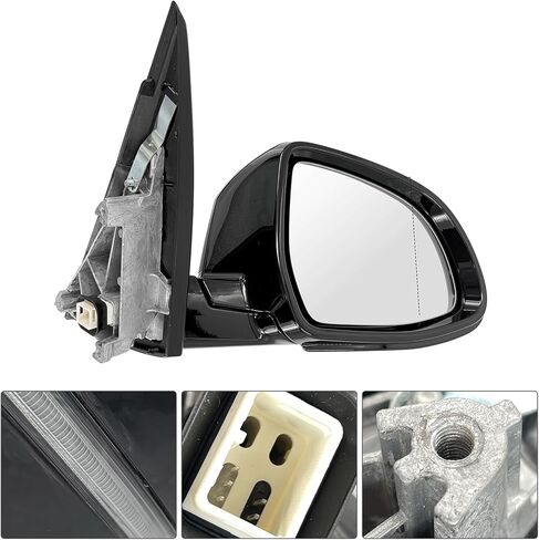 مجموعة مرآة الرؤية الجانبية للركاب متوافقة مع BMW X3 G01 G08 2018-2021 2.0L 3.0L أبيض خلفي يمين مرايا خارجية مع نقطة عمياء إشارة الانعطاف ساخنة قابلة للطي in Kuwait