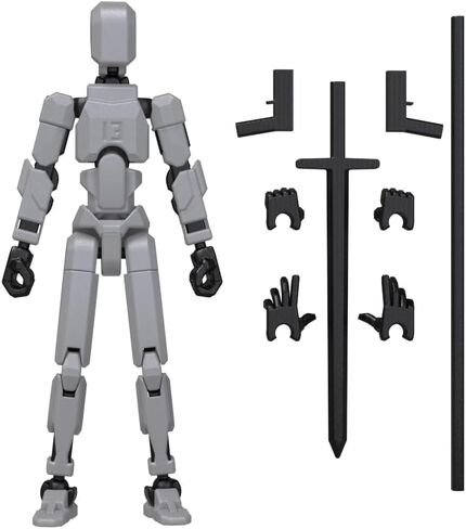 MerryXD Titan 13 Action Figure, Lucky 13 Action Figure T13 Action Figure 3D Printed Multi-Jointed Movable, Nova 13 Action Figure Dummy 13 Action Figure Toy for Boy Clear in Saudi Arabia