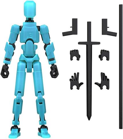MerryXD Titan 13 Action Figure, Lucky 13 Action Figure T13 Action Figure 3D Printed Multi-Jointed Movable, Nova 13 Action Figure Dummy 13 Action Figure Toy for Boy Clear in Saudi Arabia