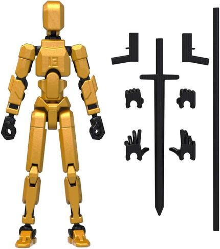 MerryXD Titan 13 Action Figure, Lucky 13 Action Figure T13 Action Figure 3D Printed Multi-Jointed Movable, Nova 13 Action Figure Dummy 13 Action Figure Toy for Boy Clear in Saudi Arabia