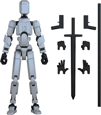 MerryXD Titan 13 Action Figure, Lucky 13 Action Figure T13 Action Figure 3D Printed Multi-Jointed Movable, Nova 13 Action Figure Dummy 13 Action Figure Toy for Boy Clear in Saudi Arabia