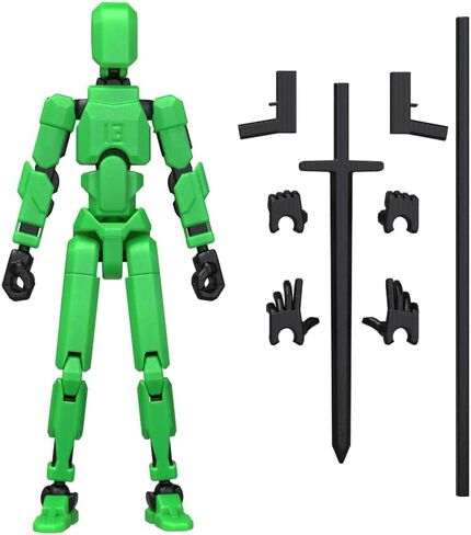 MerryXD Titan 13 Action Figure, Lucky 13 Action Figure T13 Action Figure 3D Printed Multi-Jointed Movable, Nova 13 Action Figure Dummy 13 Action Figure Toy for Boy Clear in Saudi Arabia