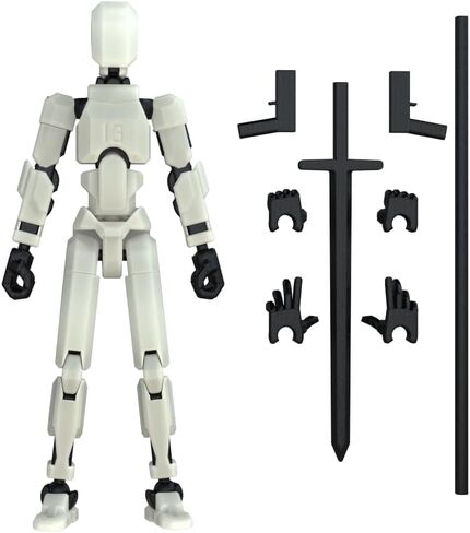 MerryXD Titan 13 Action Figure, Lucky 13 Action Figure T13 Action Figure 3D Printed Multi-Jointed Movable, Nova 13 Action Figure Dummy 13 Action Figure Toy for Boy Clear in Saudi Arabia