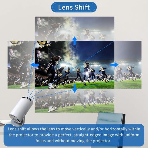 Mini Projector Portable Projector with WiFi and Bluetooth 130-Inch 1080P Support 200 ANSI 5G WiFi Auto Keystone Outdoor Home Projector in Saudi Arabia