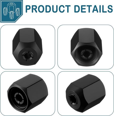 Dreyoo Replacement Collet and Nut Kit Compatible with CN1, Silver, 3 Collets (1/8-inch, 5/32-inch, 1/4-inch) and 1 Nut for Spiral Saw Tools and Drywall Cut out Tools in Saudi Arabia