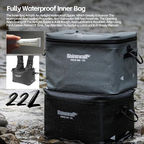 Rhinowalk Rhinowalk Porticprackcle Bag Bag Combo - 36L Hard Shell Top Case مع إدراج كاميرا مقاوم للصدمات 22L لـ DSLR/Drone Gear - Luggage Modular Photography (MFT2301) in Saudi Arabia