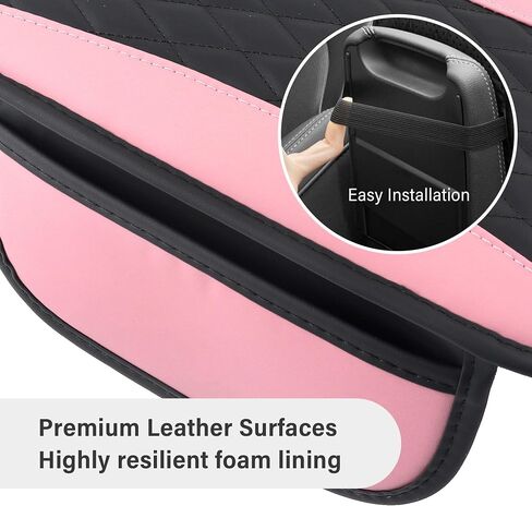 Leather Car Center Console Cover with Side Pockets,Stylish Car Decorations Interior Armrest Cover for Car Seat Organizer,Universal Center Console Protector Fit Car SUV Truck (Purple) in Saudi Arabia