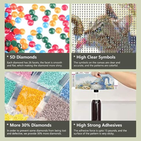 AMORARS Horse Diamond Painting Kit for Adults, 5D Flower Diamond Art for Beginners - DIY Full Diamond Dot Gem Art Painting, Suitable Gifts and Home Wall Decoration Crafts, 12x12Inch in Kuwait