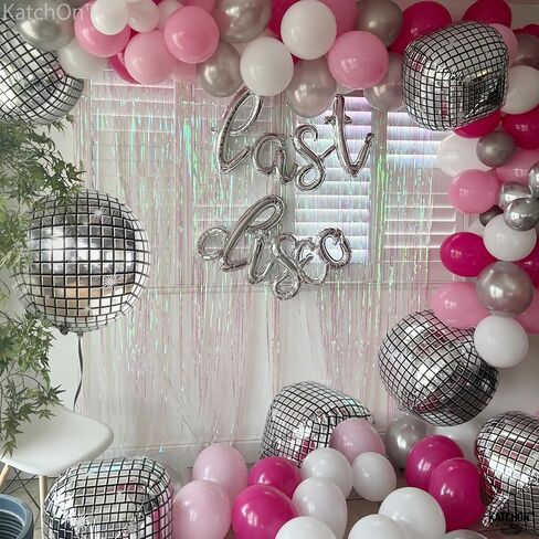 KatchOn Big Multicolor Disco Ball Balloons - 22 Inch, Pack of 6 | Neon Balloons for 80s Party Decorations in Saudi Arabia