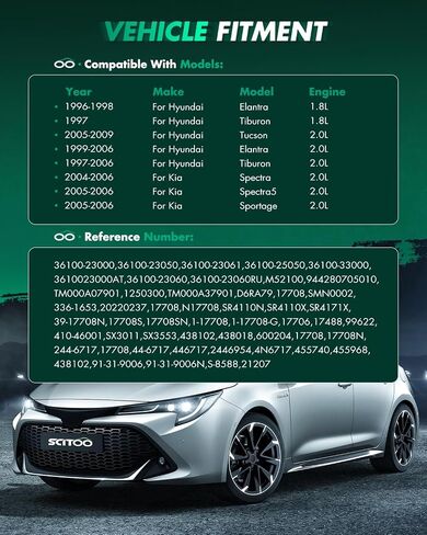 كاتب SCITOO لـ 17708 محرك بداية يناسب 1996-1998 لشركة Hyundai لـ Elantra 1.8L، 1999-2006 لـ Hyundai لـ Elantra 2.0L، 1997 لـ Hyundai لـ Tiburon 1.8L in Saudi Arabia