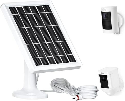 Solar Panel Charger for Ring Camera, Camcorder Solar Charger Compatible with Ring Stick Up Cam Battery, Stick Up Cam Pro Battery, Spotlight Cam Plus Battery, Spotlight Cam Pro Battery, 3W, 2 Pack in Saudi Arabia