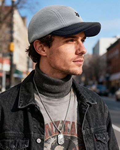 CLAPE Short Brim Baseball Cap, Winter Fleece Warm Unstructured 5 Panel Hat for Women Men Casual Umpire Trucker Dad Hats in Kuwait