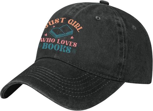 I Have No Shelf Control Bookworm Hat for Women Washed Distressed Baseball Caps Low Profile Washed, Allblack in Saudi Arabia