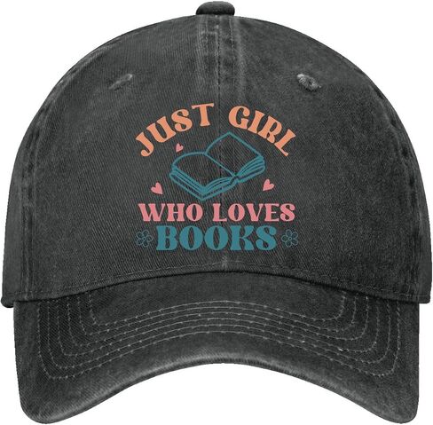 I Have No Shelf Control Bookworm Hat for Women Washed Distressed Baseball Caps Low Profile Washed, Allblack in Saudi Arabia