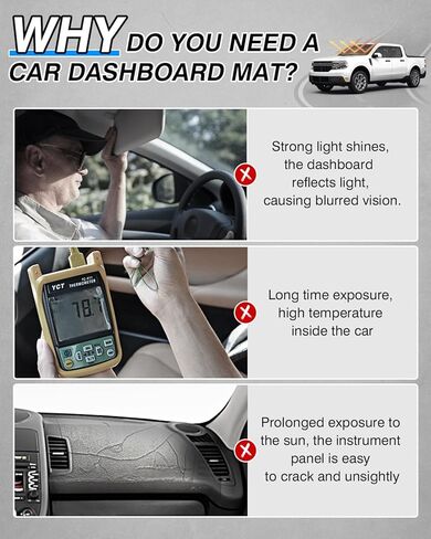 Cartist Dash Cover Compatible with 2024 2025 Hyundai Santa Fe Accessories Dashboard Cover Mat Non-Slip Carpet Sunshield Glare UV Rays Protector in Kuwait