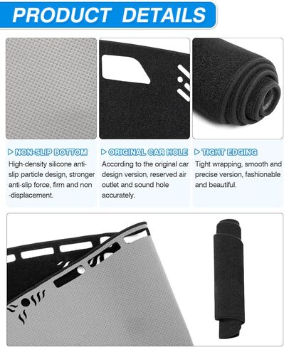 Cartist Dash Cover Compatible with 2024 2025 Hyundai Santa Fe Accessories Dashboard Cover Mat Non-Slip Carpet Sunshield Glare UV Rays Protector in Kuwait