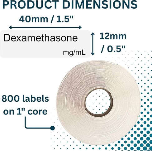 Medetomidine Anesthetic Syringe Labels - Box of 800 Labels on roll (1" core) in Box. Printed in Australia by Specialist Medical Printer. Latex-Free Adhesive. in Saudi Arabia