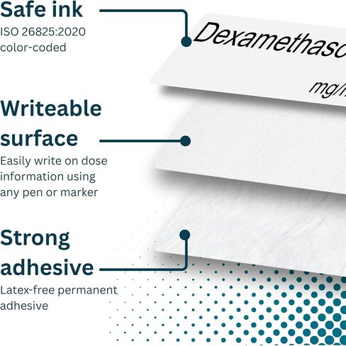 Medetomidine Anesthetic Syringe Labels - Box of 800 Labels on roll (1" core) in Box. Printed in Australia by Specialist Medical Printer. Latex-Free Adhesive. in Saudi Arabia