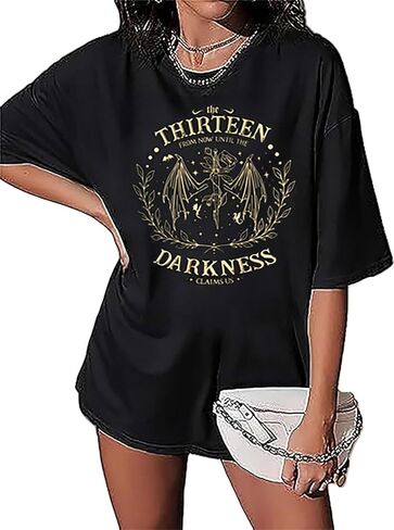 Manon Blackbeak Throne of Glass Oversized Shirt Women Book Lover Fans Top Tees Summer Short Sleeve Shirt in Kuwait