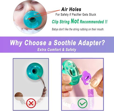 5 Pack Silicone Pacifier Clip Adapter Ring for Philips Avent Soothie, 100% Food-Grade Silicone Binky Clips Holder Adapter Rings Competible with Avent Soothie, BPA-Free Soft Flexible Safe Durable in Saudi Arabia