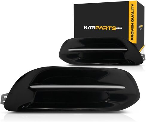 For Dodge Dart 2013 2014 2015 2016 Fog Light Cover Driver and Passenger Side | Pair | Gloss Black | w/Silver Molding | Plastic | Replacement For CH1038142, CH1039142 | 68163981AA, 615343893341 in Saudi Arabia
