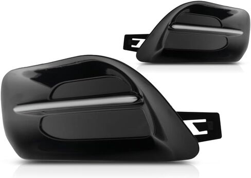 For Dodge Dart 2013 2014 2015 2016 Fog Light Cover Driver and Passenger Side | Pair | Gloss Black | w/Silver Molding | Plastic | Replacement For CH1038142, CH1039142 | 68163981AA, 615343893341 in Saudi Arabia