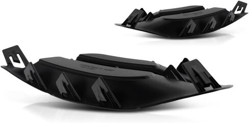 For Dodge Dart 2013 2014 2015 2016 Fog Light Cover Driver and Passenger Side | Pair | Gloss Black | w/Silver Molding | Plastic | Replacement For CH1038142, CH1039142 | 68163981AA, 615343893341 in Saudi Arabia