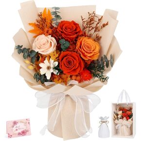 Flowers for Delivery Prime Preserved Flower Bouquet That Last 3-5 Years Real Forever Rose Bouquet Mothers Day Gifts for Mom Birthday Anniversary Christmas Gift for Her Women Wife Girlfriend(Pink) in Kuwait