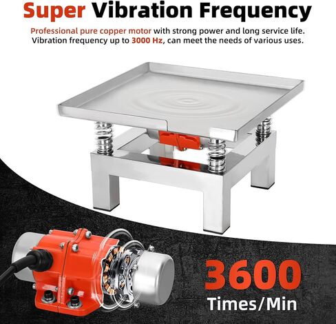 50×50cm Concrete Vibration Table 110 120W Vibrating Test Bench Stainless Steel 77 lbs for reducing material gaps and increasing concrete compactness in Kuwait