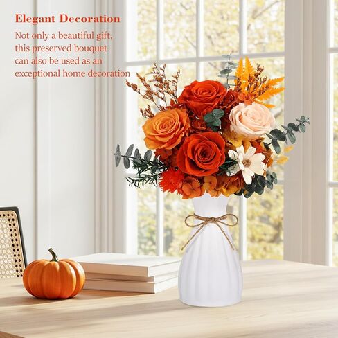 Flowers for Delivery Prime Preserved Flower Bouquet That Last 3-5 Years Real Forever Rose Bouquet Mothers Day Gifts for Mom Birthday Anniversary Christmas Gift for Her Women Wife Girlfriend(Pink) in Kuwait