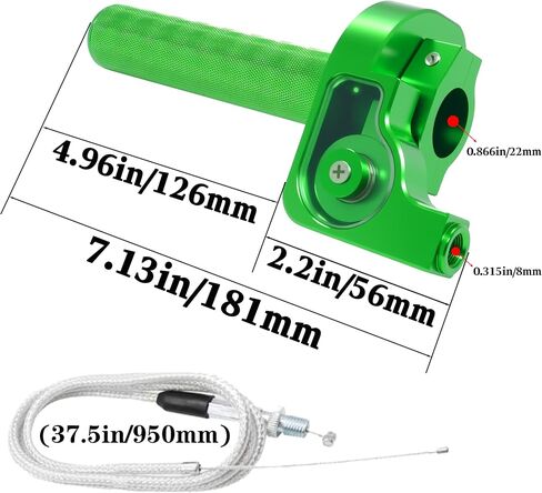 Motorcycle Throttle Assembly,7/8" Quick Twist Throttle Grips with Throttle Cable Aluminum Alloy Universal for CRF KLX SSR TTR 110 125 150 250cc Dirt Pit Bike ATV Mini Bike in Kuwait