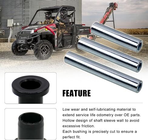 RYANSTAR RACING ATV HUFTE DIRCTION HDPE مجموعة من جلبة الذراع المتوافقة مع Polaris RZR 800 / RZR S / 4 800 2008-2014 مجموعة كاملة مع البطانات الأمامية والخلفية in Kuwait