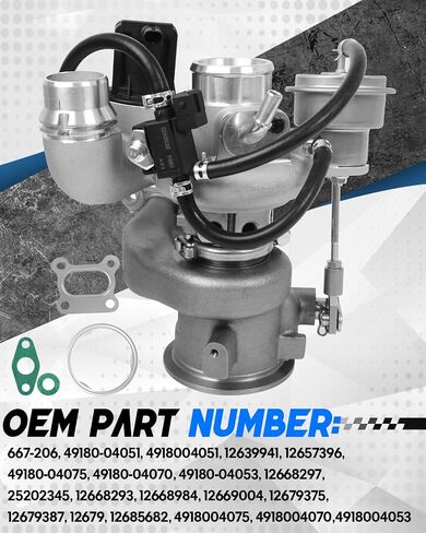 667-203 Turbo Turbocharger Kit with Gasket for Chevy Chevrolet Cruze 2011-2015 1.4L, Buick Encore 2013-2021 1.4L, Sonic 2012-2020 1.4L, Trax 2013-2021 1.4L Turbo Replaces# 55565353 in Kuwait