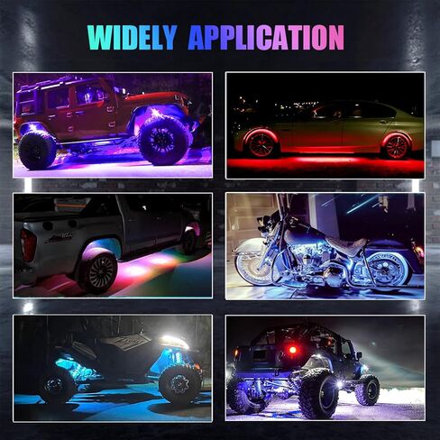 YUGUANG Rock Lights for Trucks, 8 Pods RGB LED Rock Lights with APP Control Music Mode Multicolor Waterproof Underglow for Truck UTV ATV Cars RZR SUV in Saudi Arabia