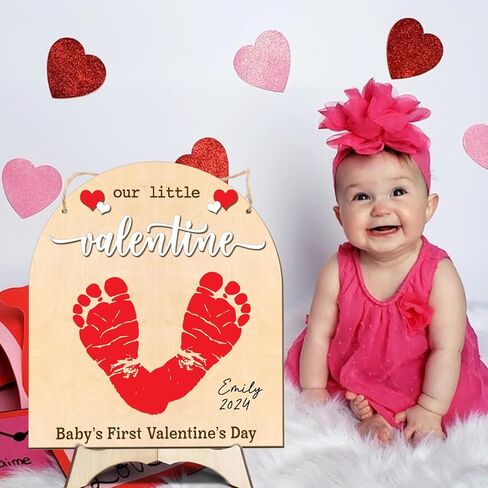 DIY Baby's First St Patricks Day Footprints Art Sign, St. Patrick's Day Craft Newborn Keepsake, Baby Footprint St Patricks Birthday Gift, Baby Milestone Announcement Photo Props, My First St Patrick in Kuwait